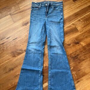 AE super high rise flare jeans